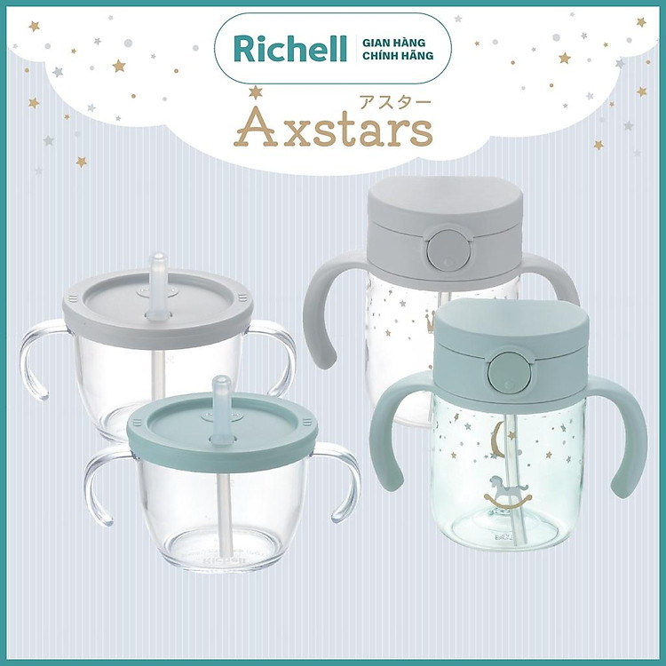 Mua Bộ cốc tập uống AXSTARS Richell Nhật Bản Chính hãng Giá tốt - Hình ảnh 3
