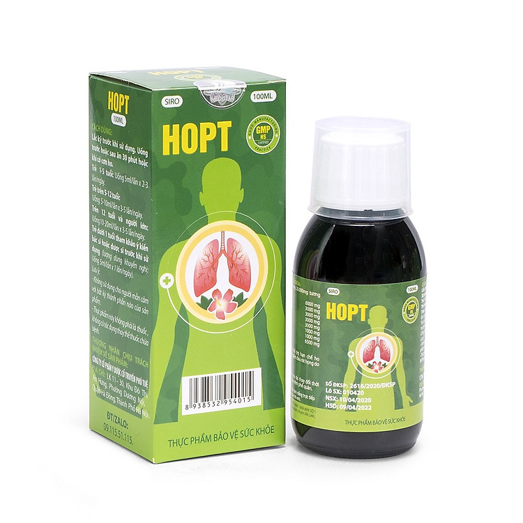 SIRO HOPT - BỔ PHẾ, TRỪ HO, GIẢM ĐAU RÁT HỌNG