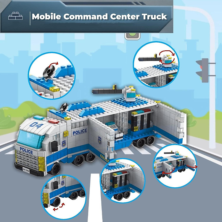 Đồ Chơi Lắp Ráp Xe Cảnh Sát 6 Trong 1 Chính hãng Tiết kiệm - Hình ảnh 3