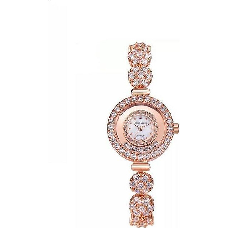 Đồng Hồ Nữ Dây Đính Đá Royal Crown 5308RG (25mm) - Vàng Hồng