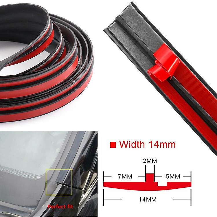 1 mét gioăng cao su phục hồi chân kính lái phía trước bên ngoài chữ Y dùng cho cửa nóc, cửa tam giác ngoại thất ô tô