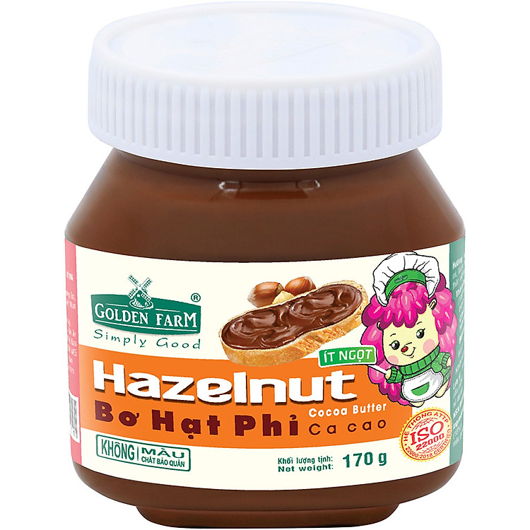 Bơ Hạt Phỉ Cacao Golden Farm (170g)