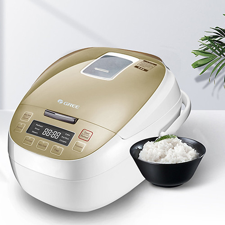 Nồi Cơm Điện Gree GDCFWK-4004Ca - 1.4L 1200W - Lòng nồi làm từ chất liệu thép không ghỉ, dày 2mm - Điều khiển điện tử - Có thể hẹn giờ nấu Hàng Phân Phối Chính Hãng