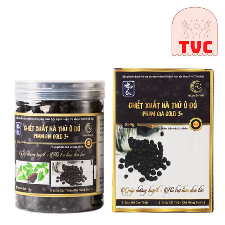Chiết Xuất Hà Thủ Ô Đỏ Phạm Gia Gold 3+ Hộp 554gr - Giúp Giảm Rụng Tóc, Không Lo Tóc Bạc Sớm