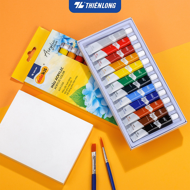 Màu Nước Acrylic Dạng Tuýp 12ml Thiên Long Colokit ACR-C008 - Ảnh 7