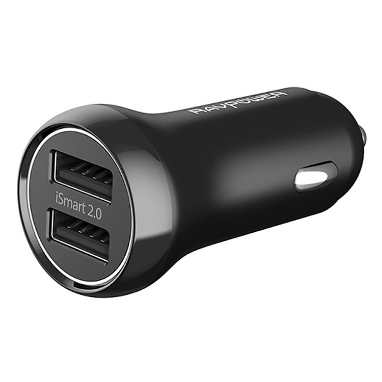 Sạc Xe Hơi 2 Cổng USB RAVPower 17W RP-PC086 - Hàng Chính Hãng