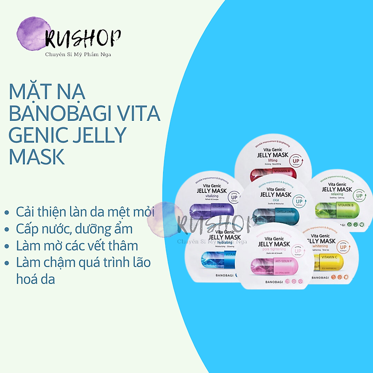 Mặt Nạ BANOBAGI PREMIUM Vita Genic Jelly Mask – cica Premium