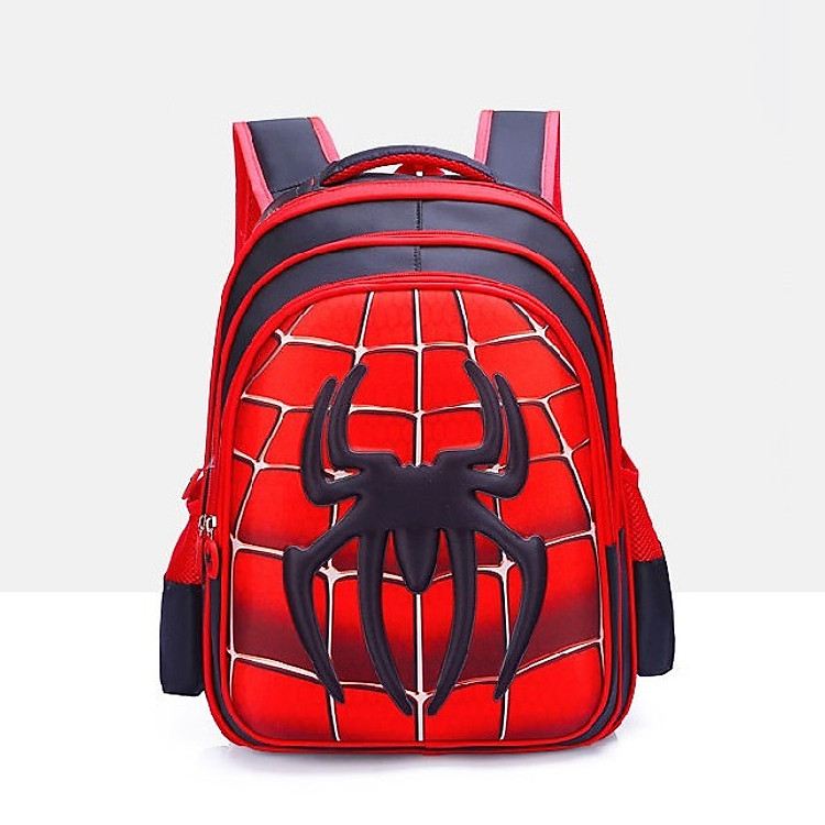 Balo học sinh chống gù lưng in hình nhện 3D