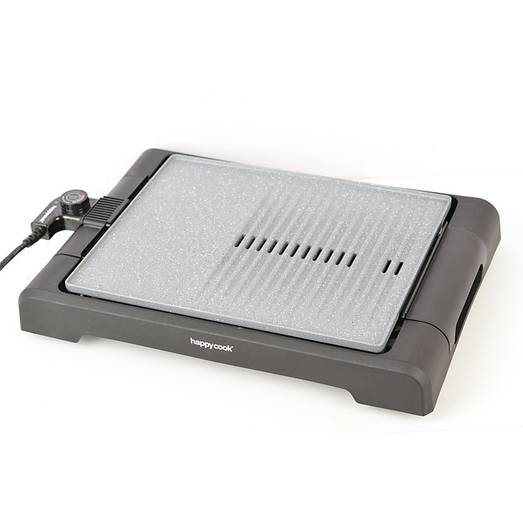 Vỉ Nướng Điện Vân Đá Chống Dính Happy Cook HGR-3813M - Hàng chính hãng
