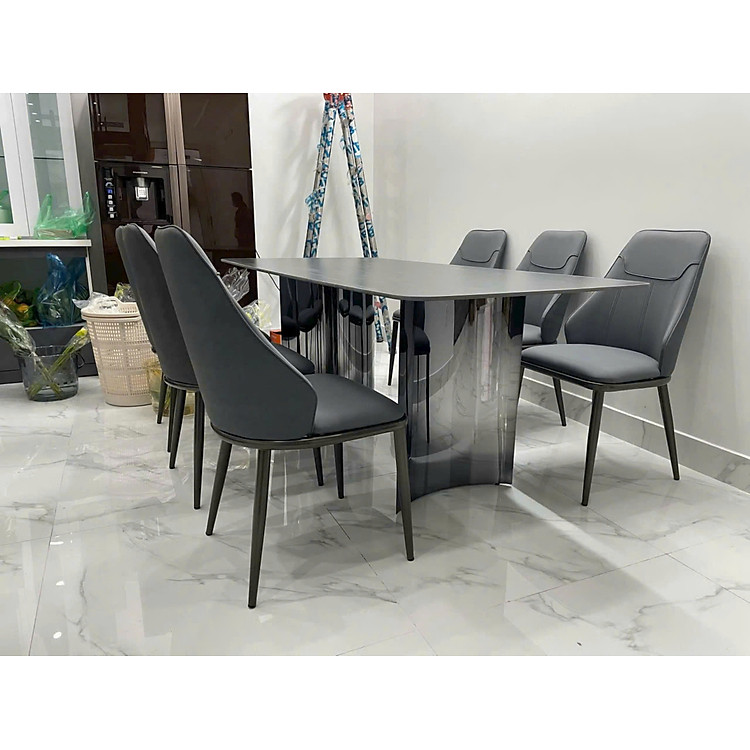 Bộ bàn ăn mặt đá nhập khẩu sang trọng, hiện đại CTL04 Tundo nhiều lựa chọn
