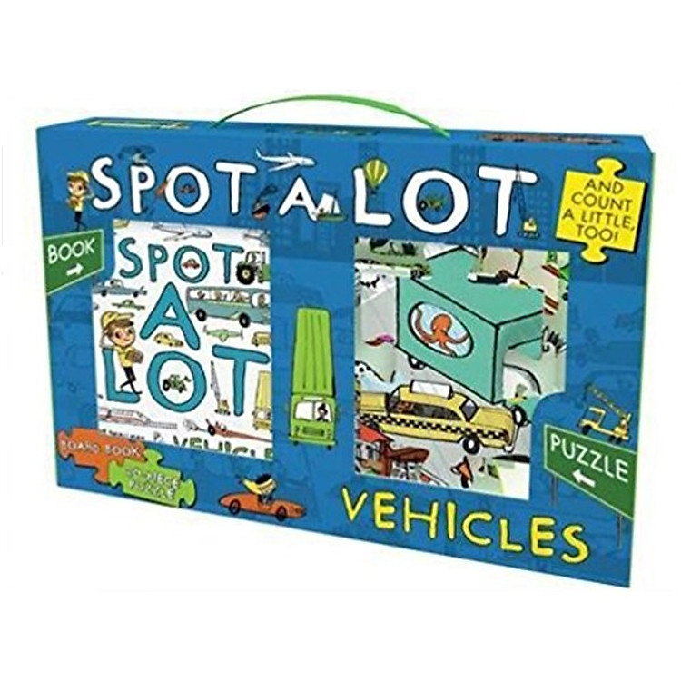 Sách Spot A Lot Vehicles Board Book & 20-Piece Puzzle