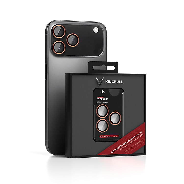 Miếng Dán Cường Lực Lens Camera MIPOW KINGBULL cho iPhone 17 Pro Max / 17 Pro, HD Titanshield_ Hàng chính hãng