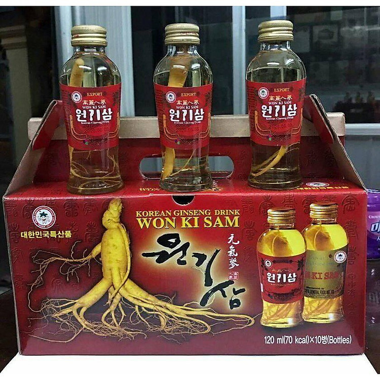 Thùng Nhân sâm Hàn quốc Won Ki Sam - Thùng 10 chai