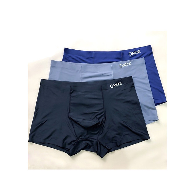 Combo 3 Quần Sịp Nam Quần Lót Đùi Nam Boxer Thun lạnh Mềm Mịn Siêu Thoáng Mát, Co Giãn 4 Chiều Cao Cấp TAKIHA TẶNG Đôi Tất Nam