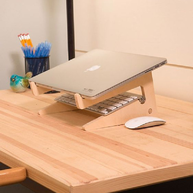 Kệ laptop bằng gỗ thông tự nhiên bền đẹp loại lớn