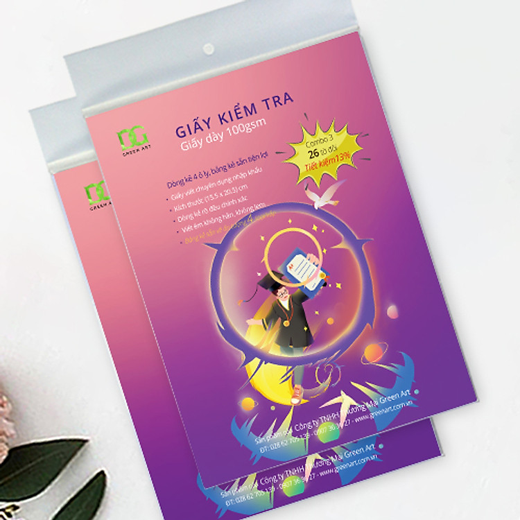 Giấy Kiểm Tra 4 Ô Ly 100gsm (26 tờ)