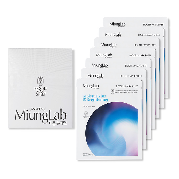 Miung Lab Moisturizing & Brightening - Mặt Nạ Dưỡng Da, Cấp Ẩm và Dưỡng Trắng (Hộp 7 Miếng)
