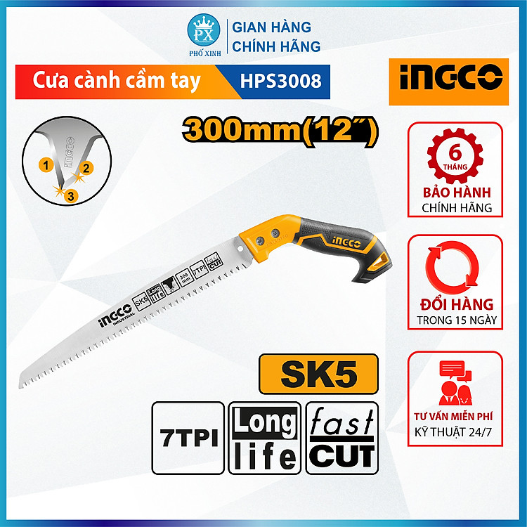 Cưa cành cầm tay INGCO HPS3008 12"