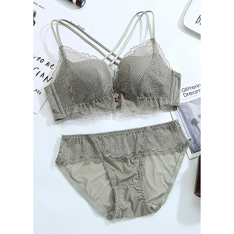 Bộ đồ lót su ren cao cấp không gọng phối ren siêu quyến rũ - ZB24