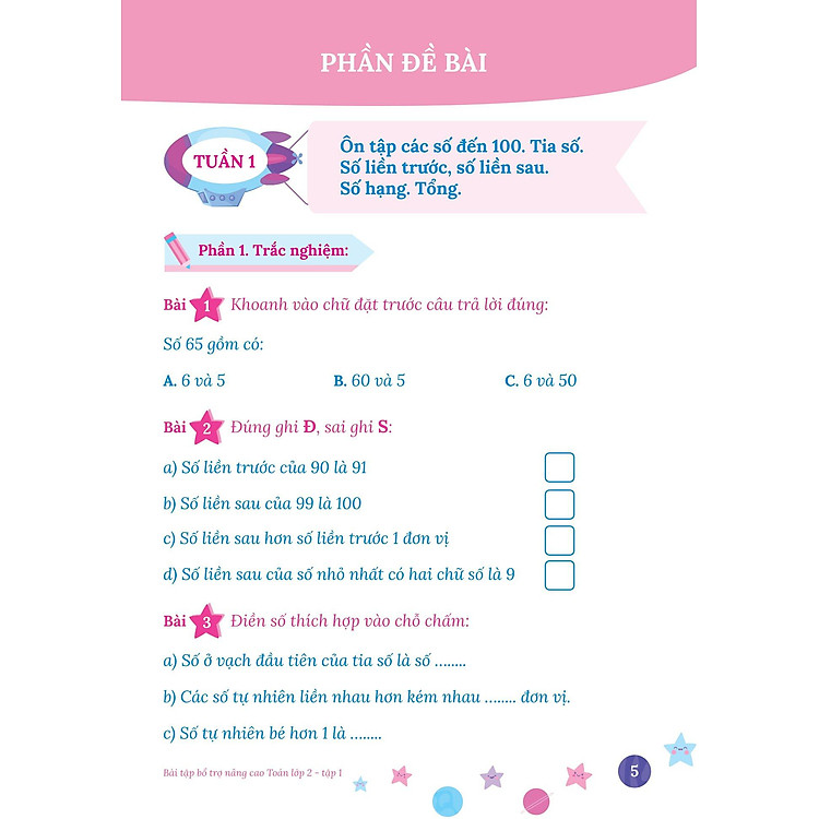 Bài Tập Bổ Trợ Nâng Cao Toán Lớp 2 - Tập 1 (Bám Sát SGK Kết Nối Tri Thức Với Cuộc Sống) - Ảnh 3