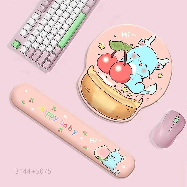 Miếng Lót Chuột MousePad Kê Tay Bàn Phím Hoạt Hình Shin Chuột Lang Nước Gấu Rồng Cute_ Hàng chính hãng