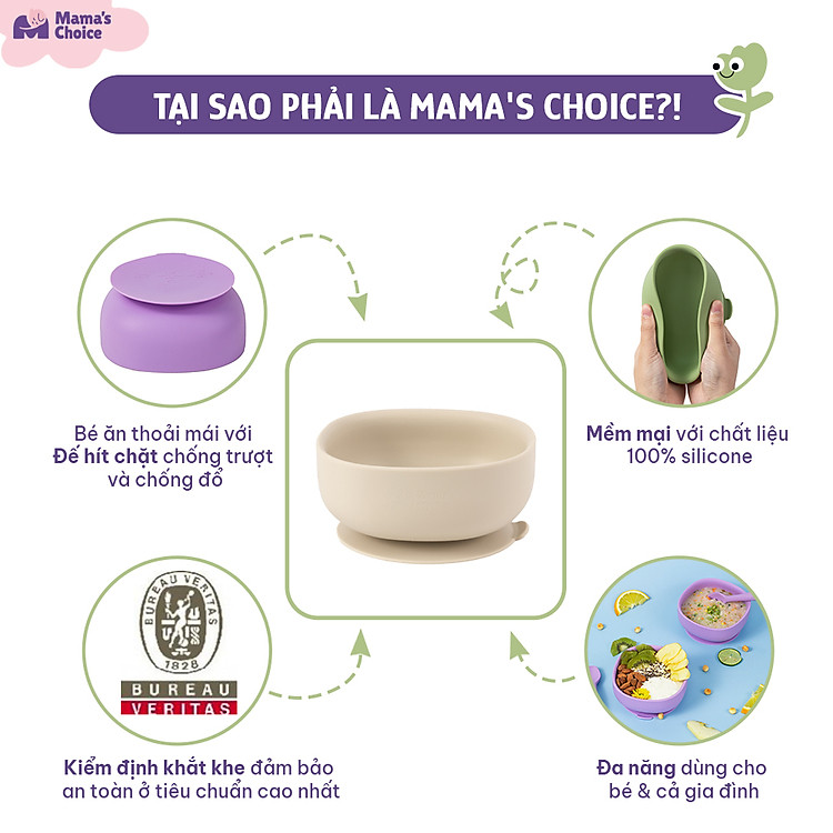 Mua Bát Ăn Dặm Silicone Mama's Choice Cao Cấp Chính hãng Ưu đãi - Hình ảnh 3