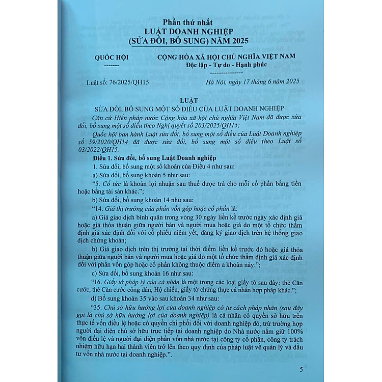 Luật Doanh Nghiệp (Sửa Đổi, Bổ Sung) - Ảnh 3