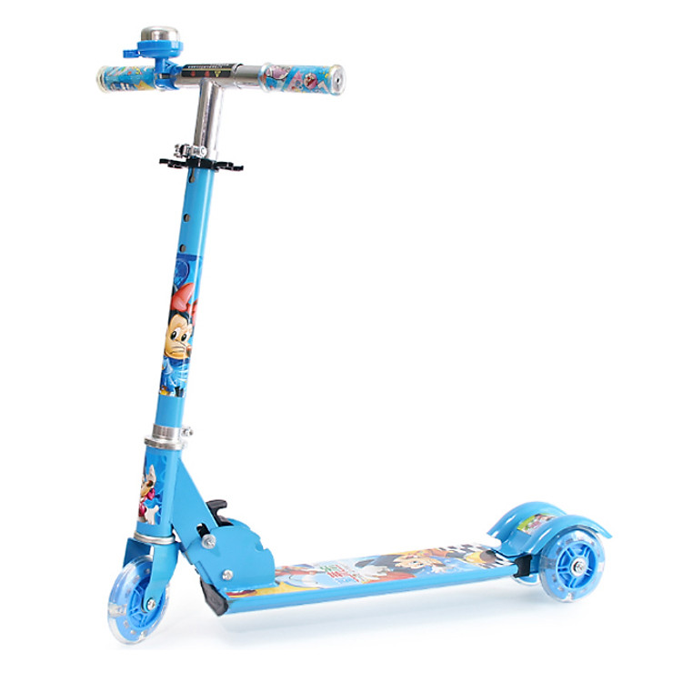 Xe Trượt Scooter 3 Bánh Phát Sáng Có Chuông Và Giảm Sóc - Giao màu ngẫu nhiên