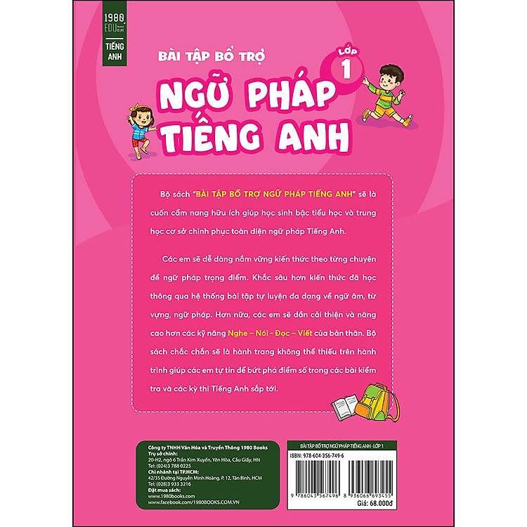 Bài Tập Bổ Trợ Ngữ Pháp Tiếng Anh Lớp 1 - Ảnh 2