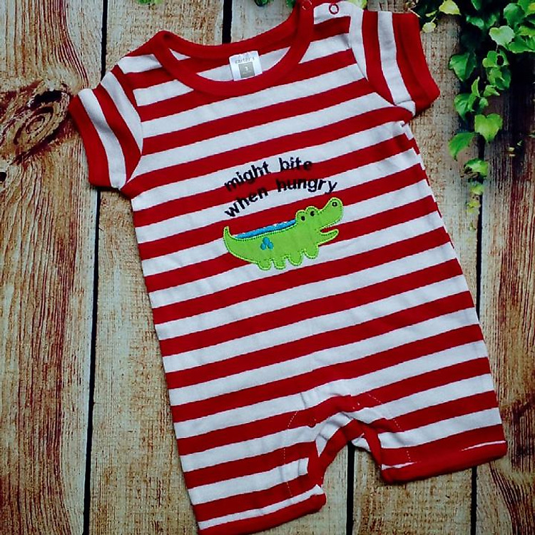 Set 5 Áo Liền Quần Tay Ngắn Cho Bé trai ( Body Đùi ) Baby Wear ( Màu Ngẫu Nhiên )