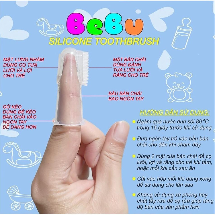 Mua Bàn chải tưa lưỡi BEBU silicon Chính hãng Giá tốt - Hình ảnh 3