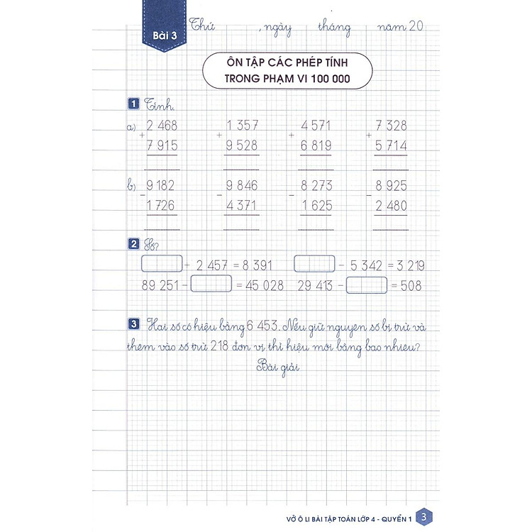 Vở Ô Li Bài Tập Toán 4 - Quyển 1 - Ảnh 6