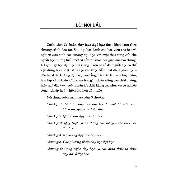 Lí Luận Dạy Học Đại Học (In lần thứ 11 - năm 2024) - Ảnh 5