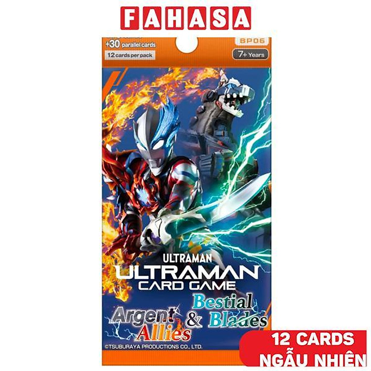 Thẻ Sưu Tập Nhân Vật Ultraman Card Game Booster - Argent Allies & Bestial Blades - Tsuburaya BP06 (12 Card Ngẫu Nhiên/Túi)
