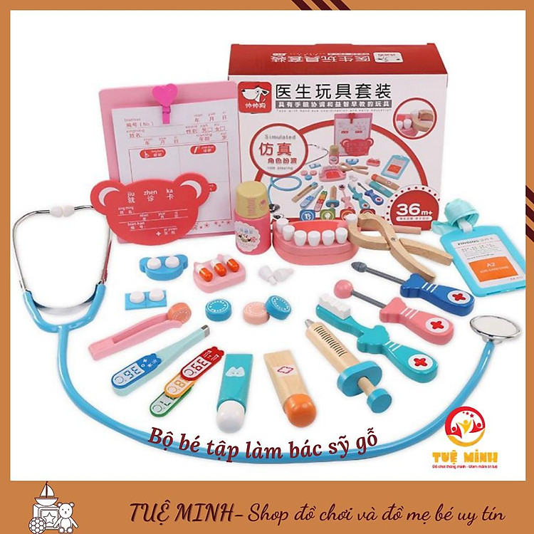 Bộ Đồ Chơi Bác Sỹ Gỗ cho Bé Chính hãng Tiết kiệm