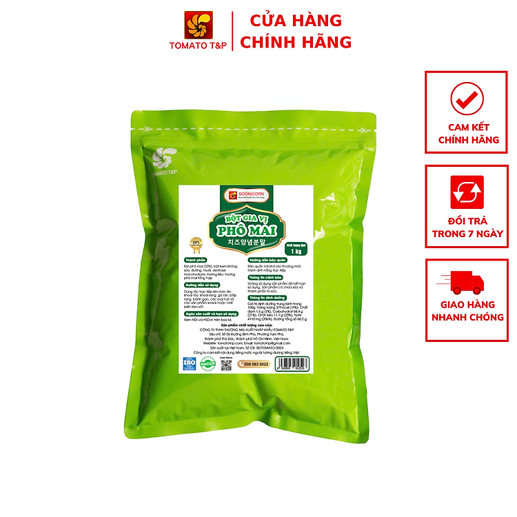 Bột Gia Vị Phô Mai - Gói 1 Kg - Tomato T&P