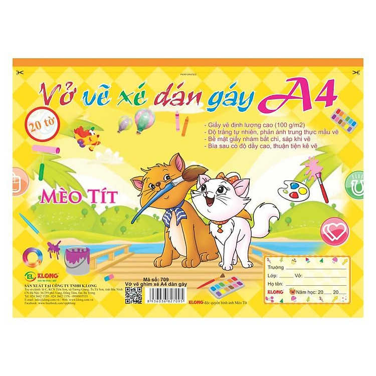 Vở vẽ KLONG A4 (20 tờ) - Ảnh 3