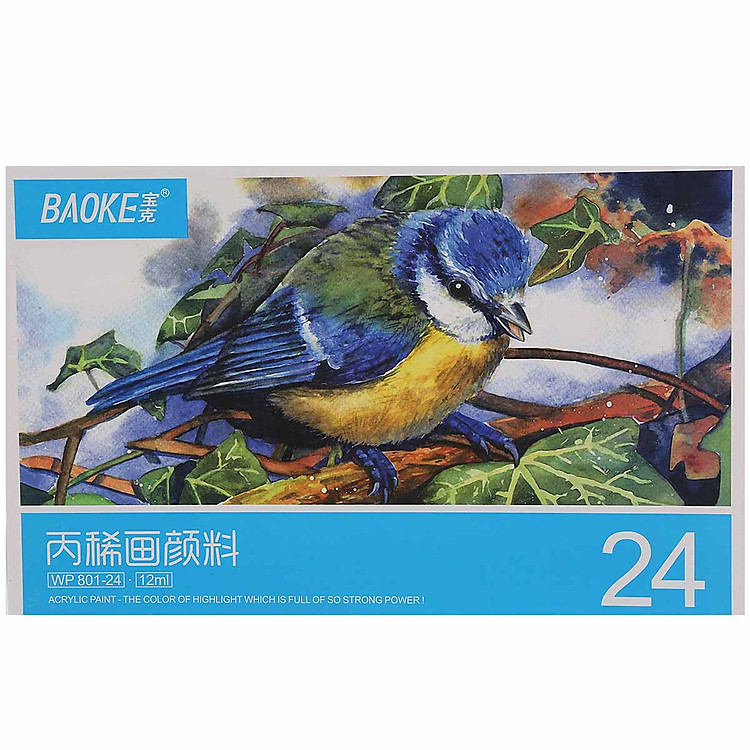 Màu Vẽ Dầu Tuýp Baoke WP801 (24 màu)