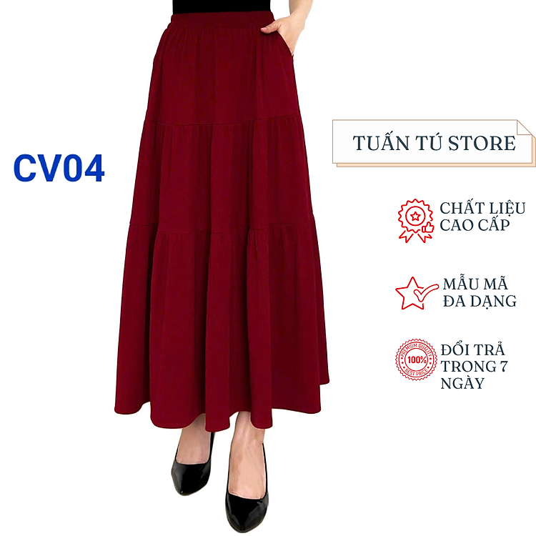 Chân Váy Nữ Sành Điệu Chất Liệu Cotton Đủ Size Cho Mọi Người Từ 45kg tới 70kg - Tuấn Tú Store