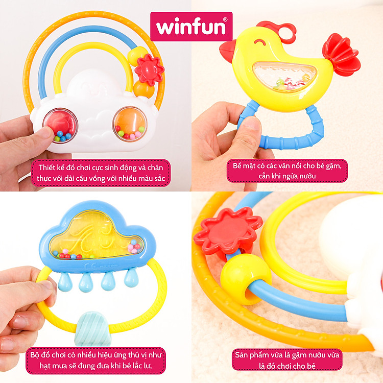 Set 3 đồ chơi xúc xắc cầu vồng Chính hãng Giá tốt - Hình ảnh 2