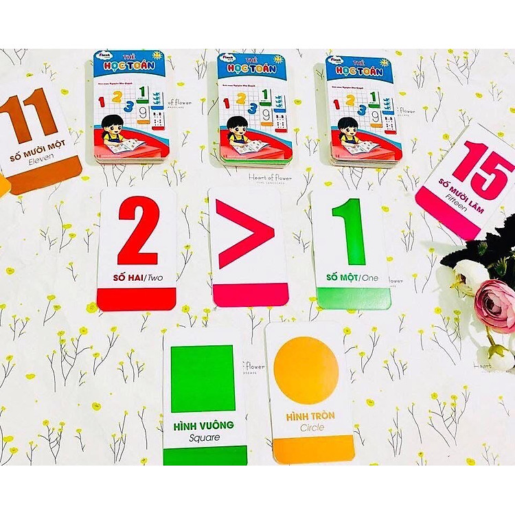 Bộ Thẻ Học Toán và Chữ Cái Dành Cho Bé 4-6 Tuổi