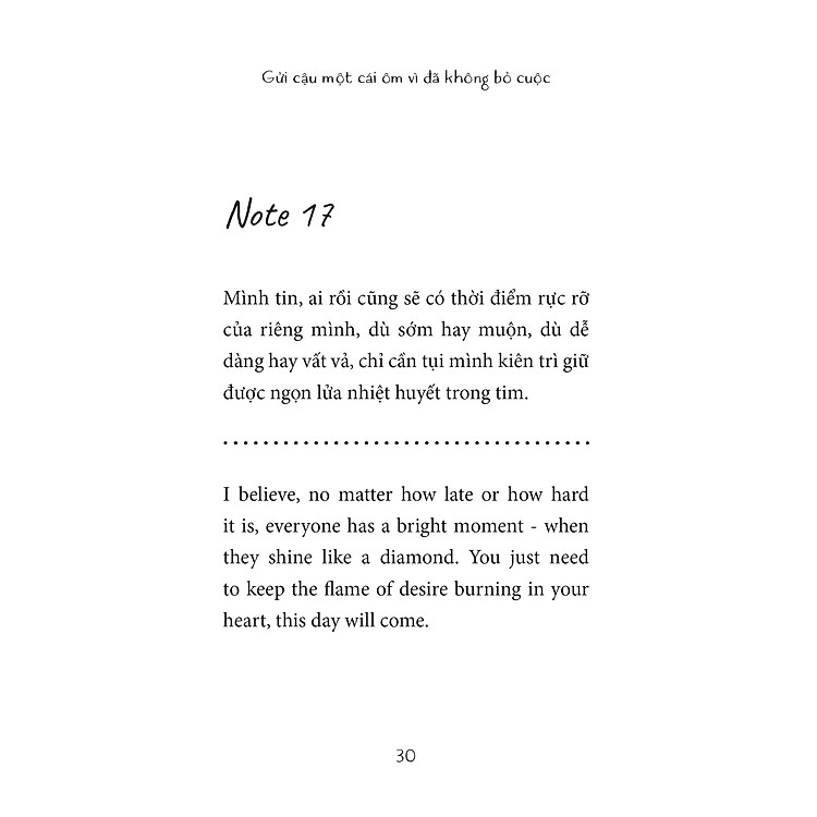 A Hug For Not Giving Up – Gửi Cậu Một Cái Ôm Vì Đã Không Bỏ Cuộc