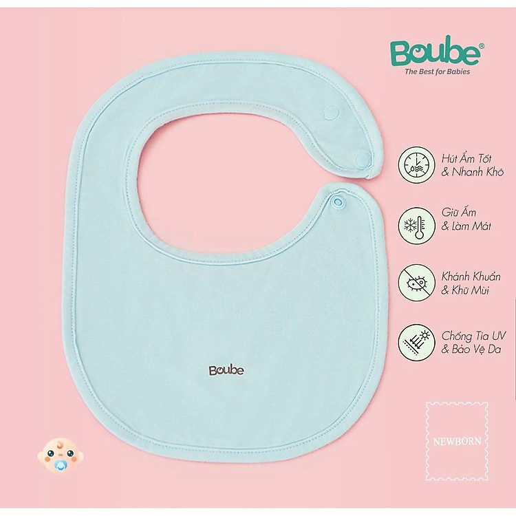 Khăn yếm tròn Boube cho bé sơ sinh Chính hãng Giá tốt - Hình ảnh 5