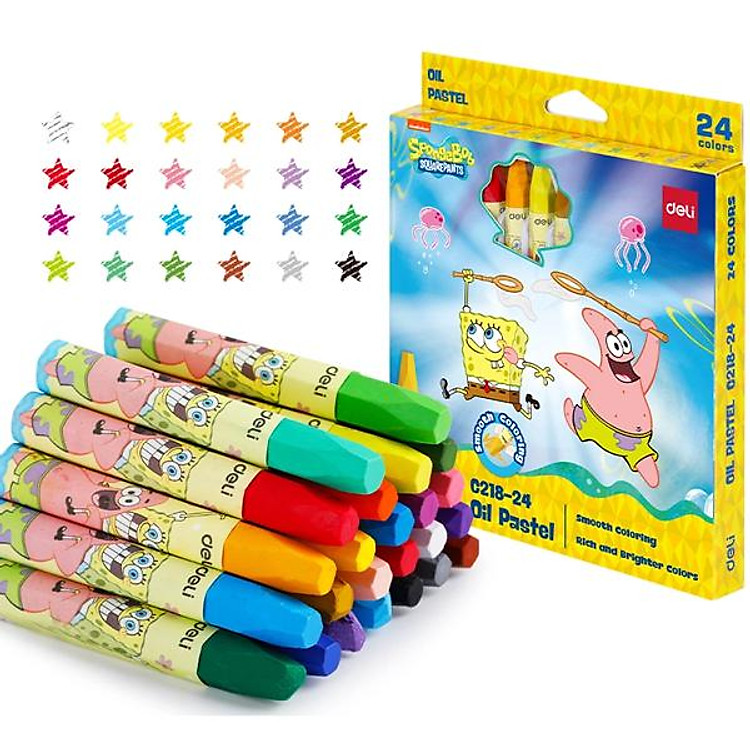 Bộ Bút Sáp Dầu Deli C218-24 (24 chiếc)