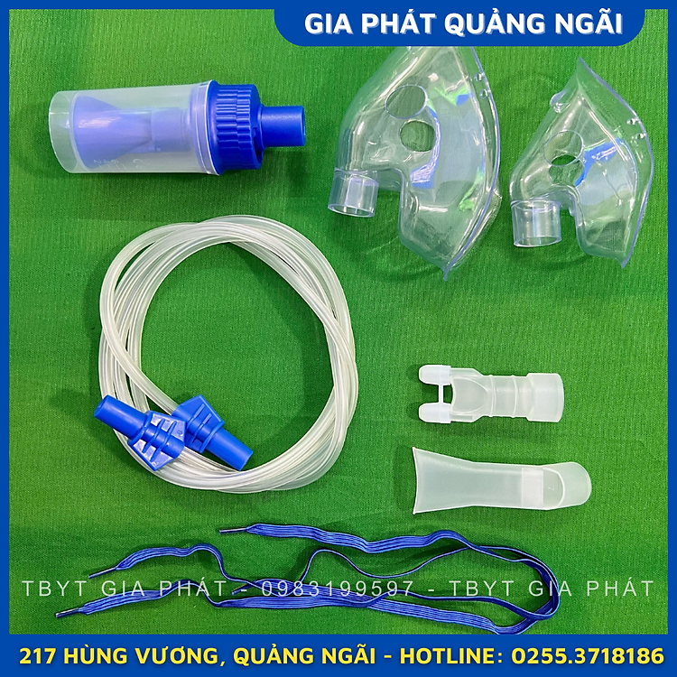 BỘ PHỤ KIỆN MÁY XÔNG KHÍ DUNG XÔNG MŨI HỌNG BẦU XÔNG DÂY NỐI MẶT NẠ CHỤP ĐẦY ĐỦ