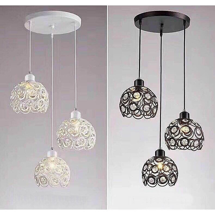 Đèn Thả Trần Pha Lê 3 Bóng Hiện Đại , Tặng Kèm Bóng Đèn Led Cao Cấp