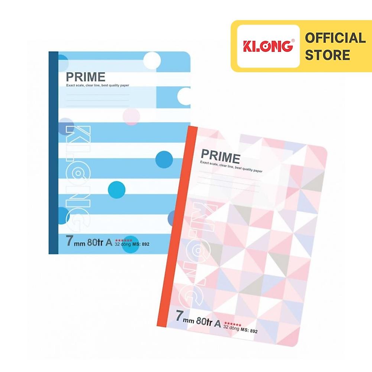 Bộ Vở Kẻ Ngang May Dán Gáy Prime B5 (80 trang)