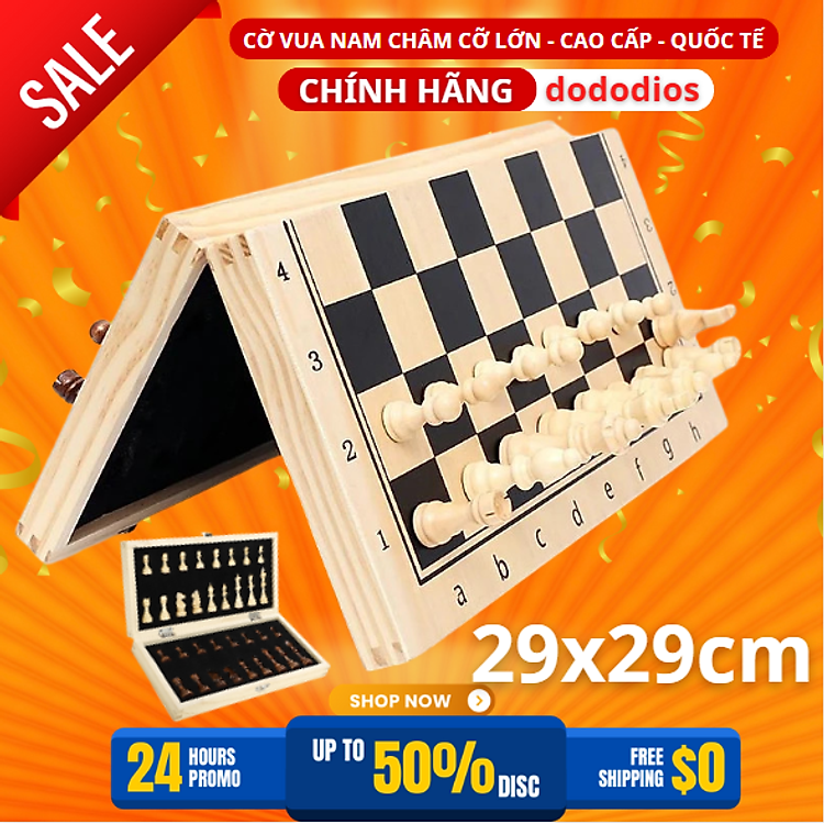 Bộ cờ vua gỗ nam châm cao cấp DoDoDios Chính hãng Ưu đãi