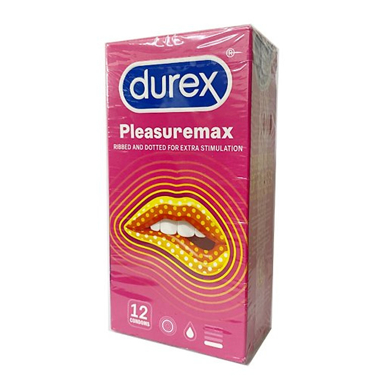 Bao Cao Su Có Gân Gai Durex Pleasuremax – 12s – Size Lớn 56mm