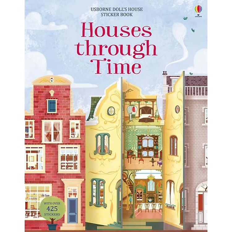 Sách Usborne Houses through Time Sticker Book